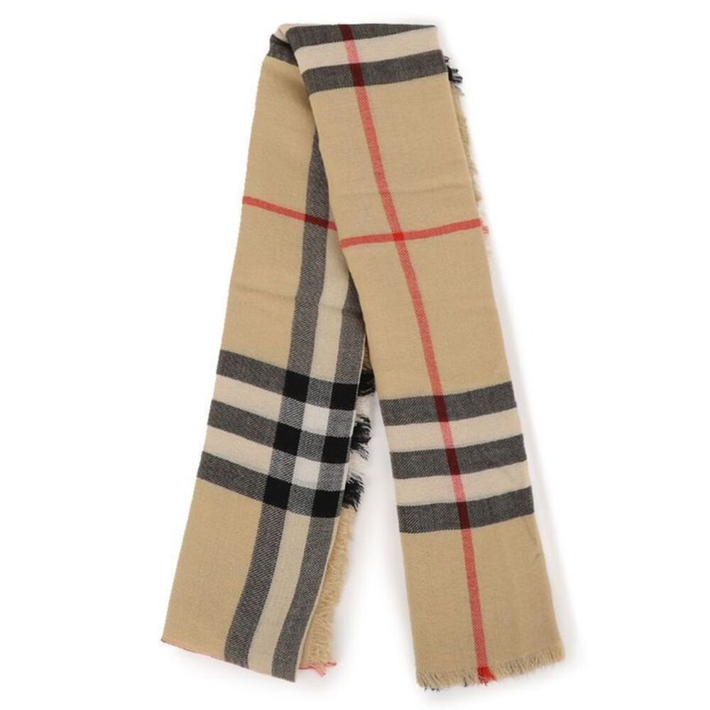 Check Wool Scarf - Picture 3 of 7